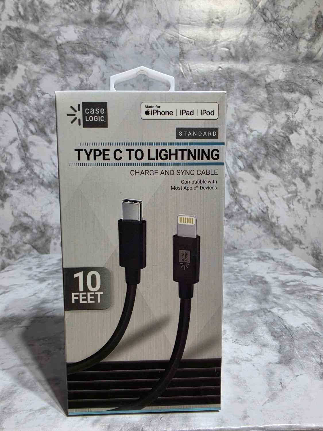 Case Logic 10ft USB-C to Lightning Charge & Sync Cable — Black