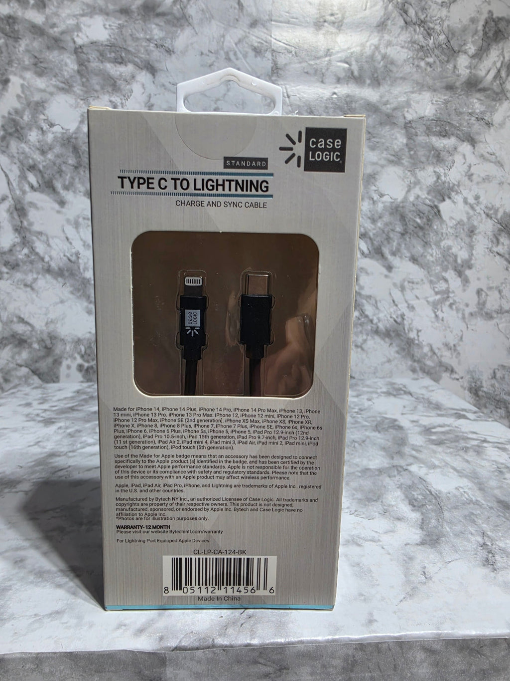 Boxed cable on a marble surface