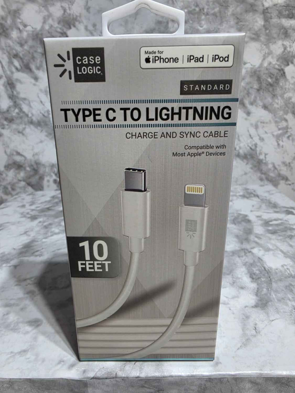 Case Logic 10ft USB-C to Lightning Charge & Sync Cable — White