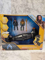DC Aquaman vs. Black Manta Battle Set with 4-Inch Action Figures & Manta Sub (NIB)