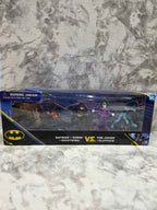Actual stocked product photo of DC Batman Robin Nightwing Joker Clayface 5-figure 2-inch mini pack front.