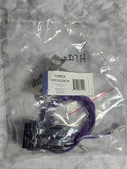Electrical components in clear packaging on a marble surface