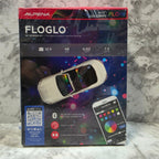 FLOGLO LED strip packaging on a marble surface