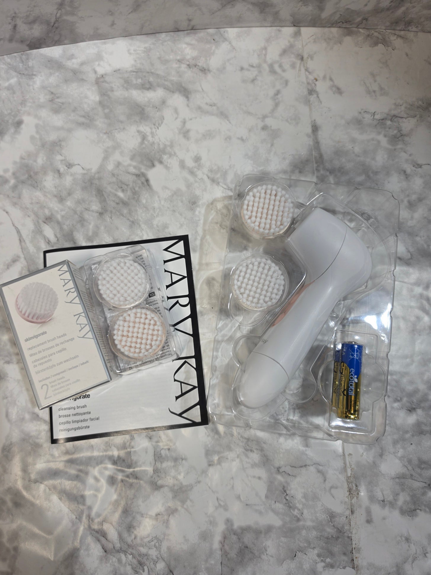 Mary Kay Skinvigorate Cleansing Brush Set + FREE Replacement Heads (New in Box)