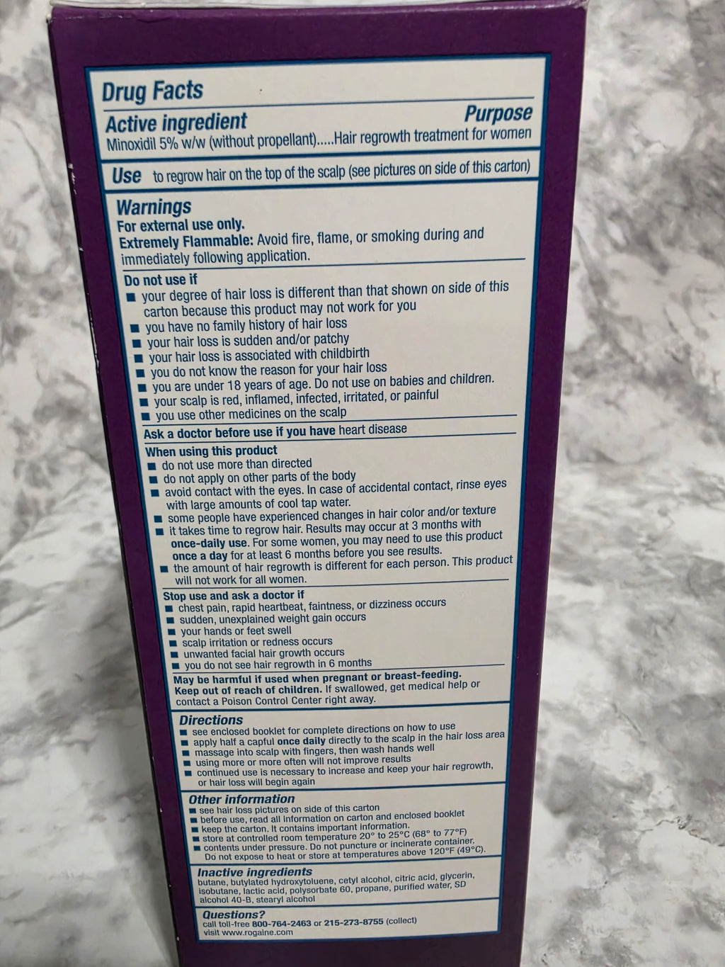 Women's Rogaine 5% Minoxidil Topical Aerosol Hair Regrowth Treatment - 2 Month Supply (Exp 06/2027)