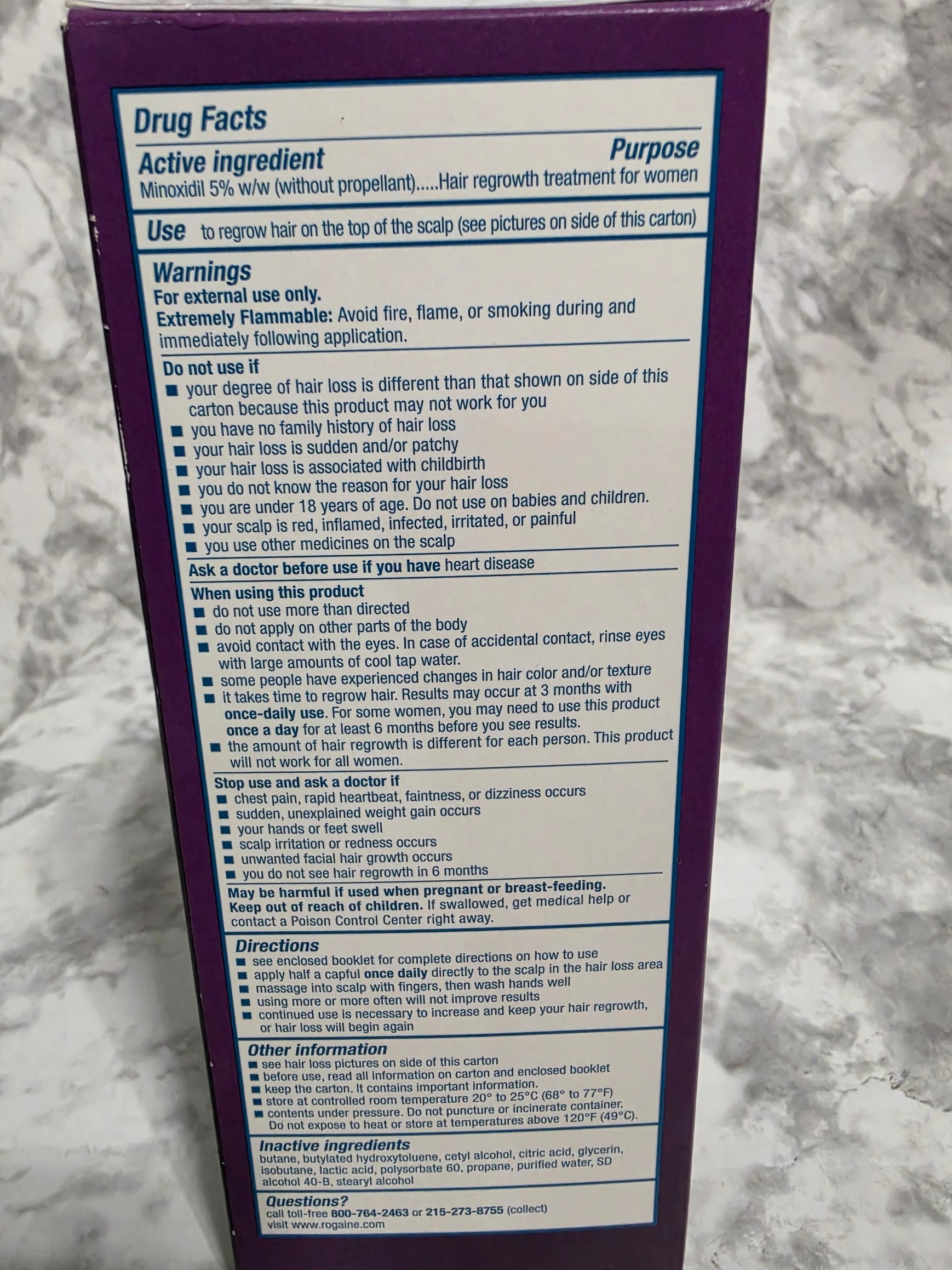 Women's Rogaine 5% Minoxidil Topical Aerosol Hair Regrowth Treatment - 2 Month Supply (Exp 06/2027)