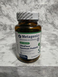 Metagenics UltraFlora Spectrum Probiotic bottle on a marble surface