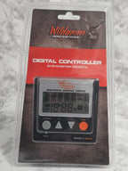 Digital controller in packaging with visible branding on a textured surface