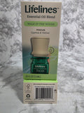 Lifelines essential oil blend packaging on a marble surface