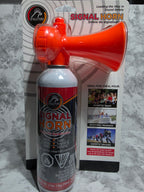 Falcon Safety Signal Horn 5.5oz Portable Emergency Marine Air Horn — 120dB, USCG compliant, new in retail blister card, photographed on marble workspace at More4less Outlet Burlington KY