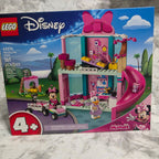 Actual stocked product photo of LEGO Disney Minnie’s Pet Hotel set 43274 retail box, 161 pieces, ages 4+.