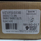 Kwikset 816 SQT 98160-017 Polished Chrome SmartKey Deadbolt – original box label showing UPC 883351782340 and model details