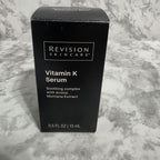 Revision Skincare Vitamin K Serum 0.5 fl oz 15mL – original black box with soothing complex with Arnica Montana Extract label