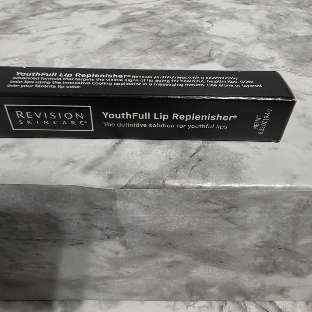 Revision Skincare YouthFull Lip Replenisher 0.33 oz 9.4g – original black box showing product name and net weight label