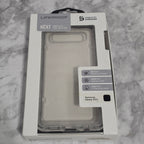 LifeProof NEXT Series Case for Samsung Galaxy S10+ – real product retail packaging showing dirt-proof snow-proof drop-proof icons