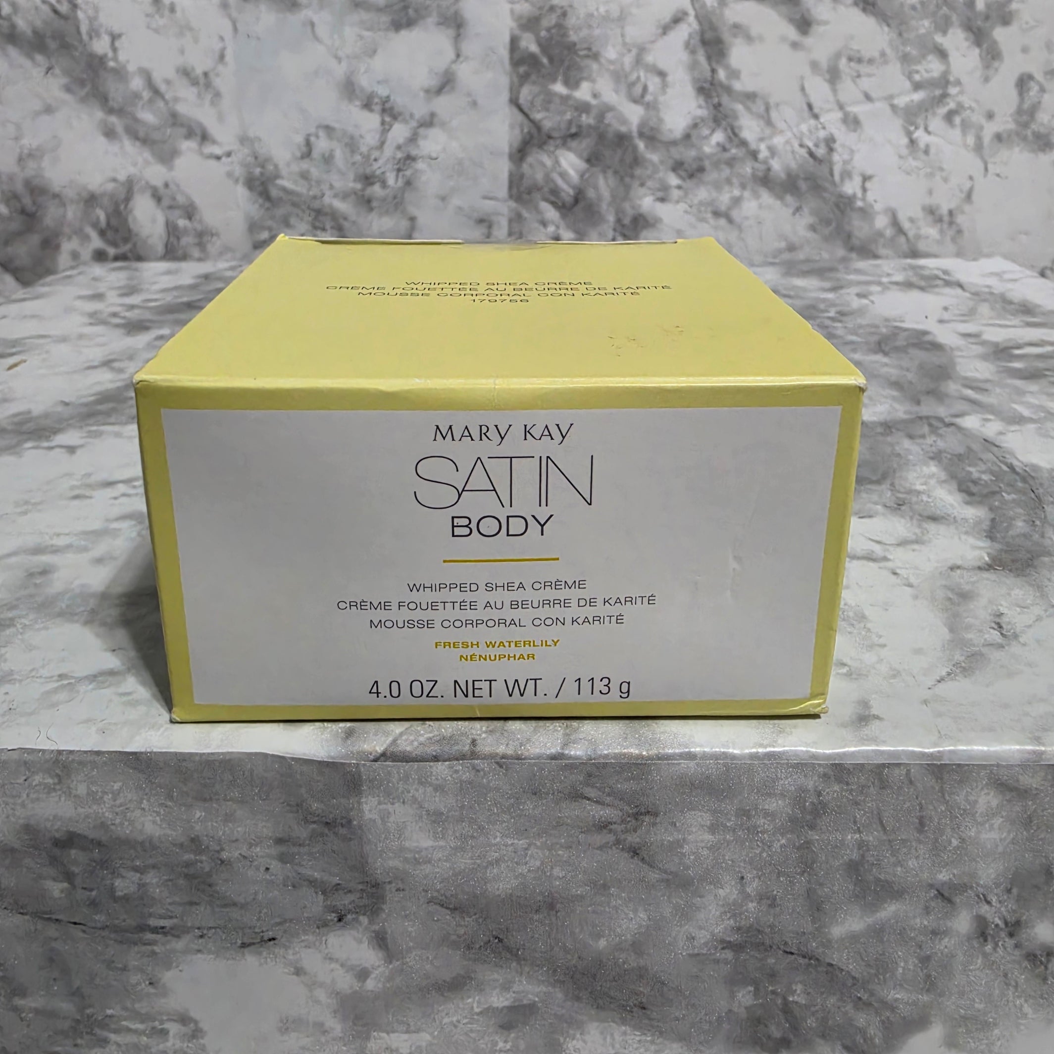 Mary Kay Satin Body Whipped Shea Crème Fresh Waterlily 4 oz - real product photo