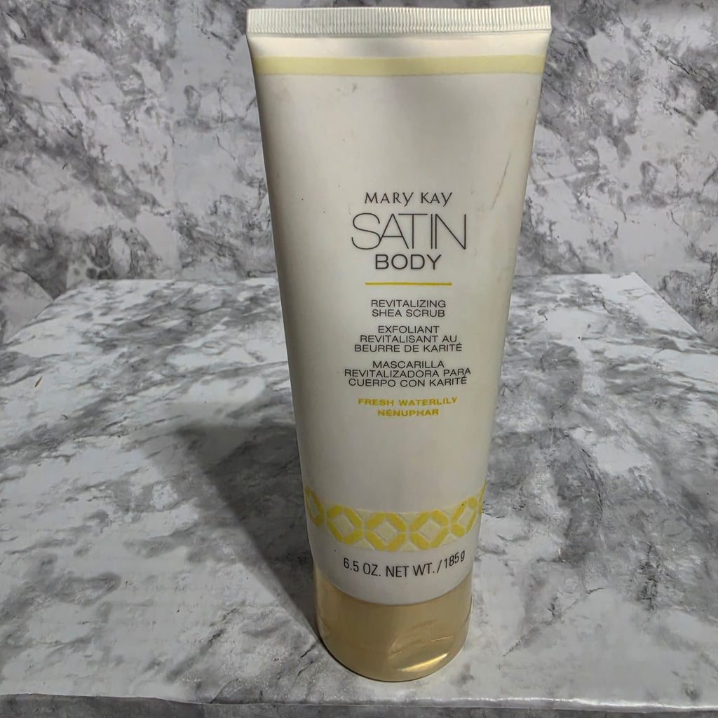 Mary Kay Satin Body Revitalizing Shea Scrub Fresh Waterlily 6.5 oz - real product photo