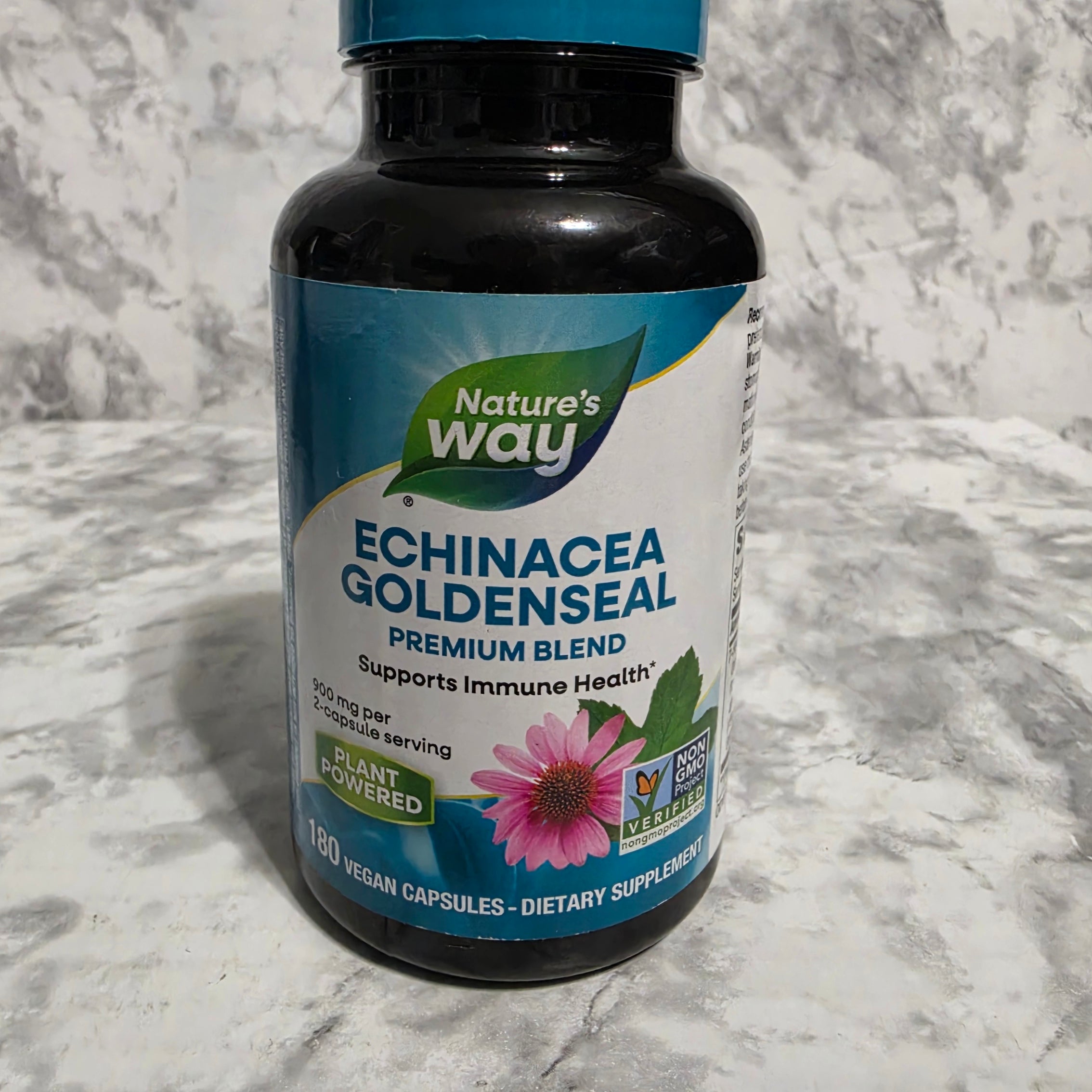Nature's Way Echinacea Goldenseal Premium Blend 180 Vegan Capsules - real product photo