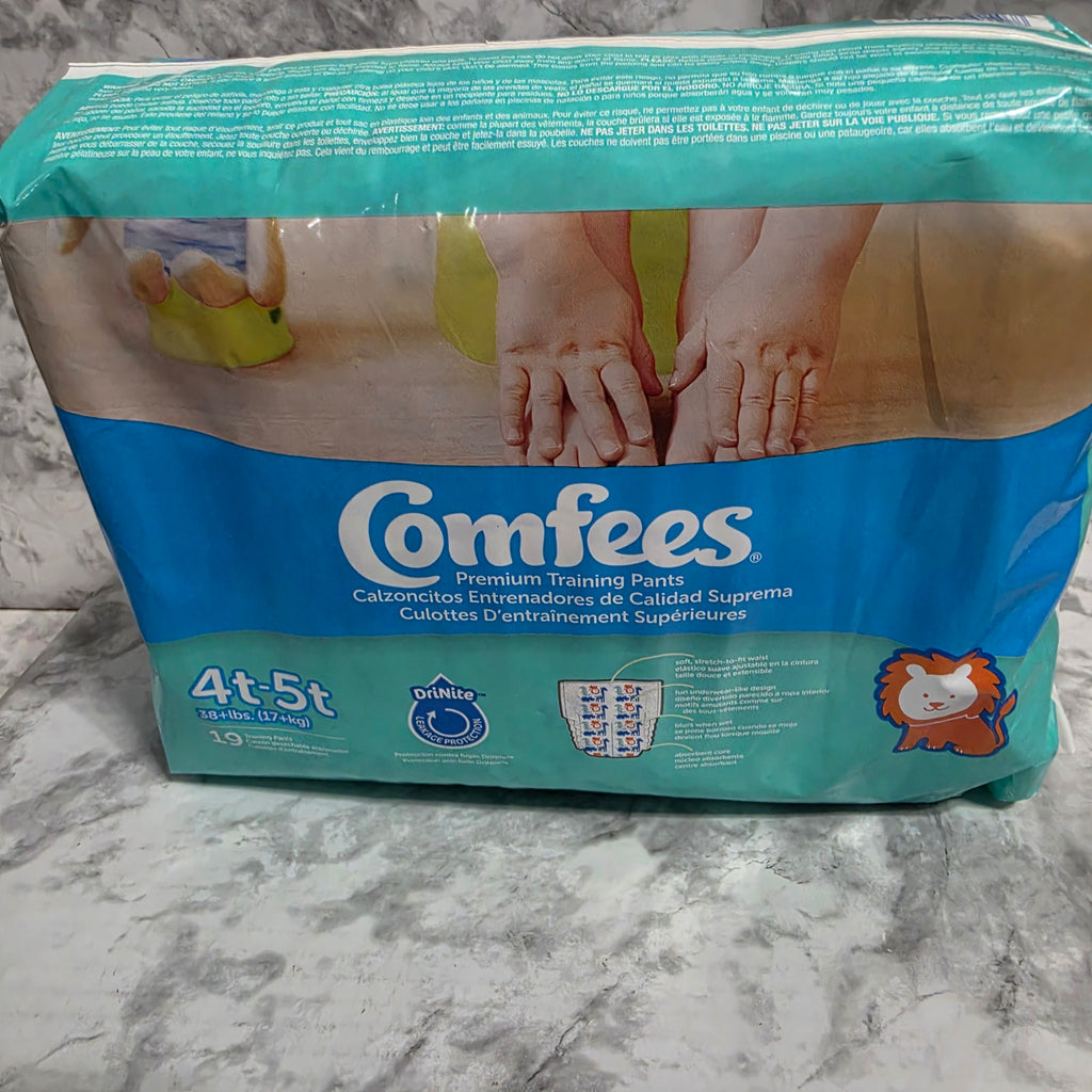 Comfees Boys Premium Training Pants 4T-5T 19 Count - sealed original packaging