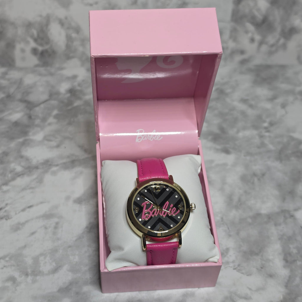 Barbie BAR5026BU analog quartz wristwatch in official pink gift box with white display pillow