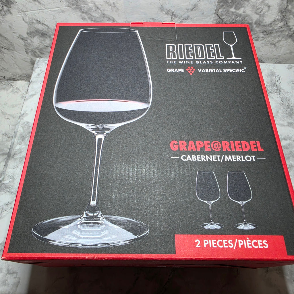 Riedel Grape@Riedel Cabernet Merlot Cocktail Glass Set of 2 6424/0 - Original product box