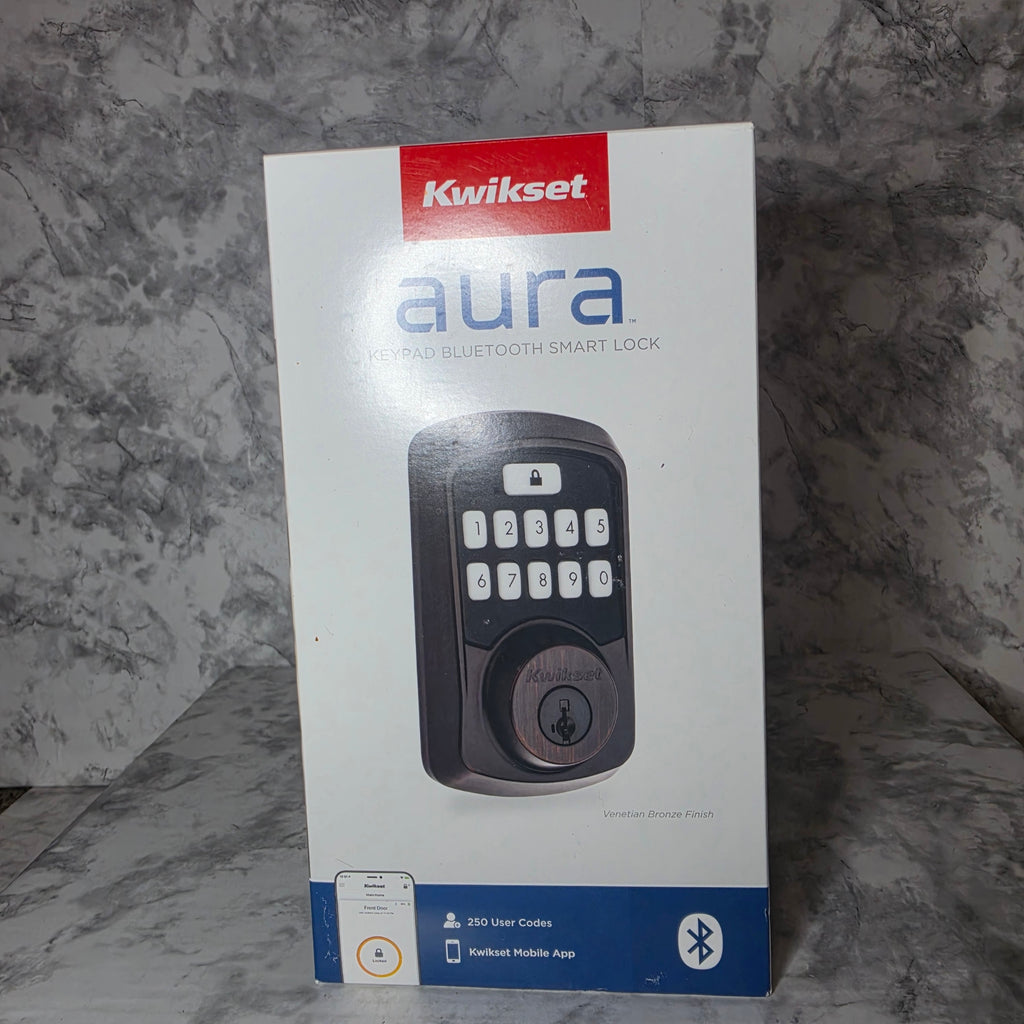 Kwikset Aura Keypad Bluetooth Smart Lock Venetian Bronze 99420-002 - Original retail box