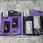 High & Mighty Tool-Free Decorative Hooks 2-Pack - Black (515802) and White (515800) side by side in original retail packaging