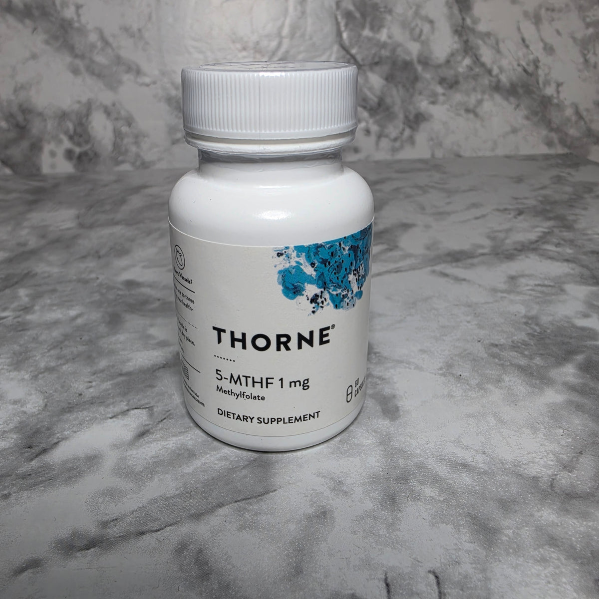 Thorne 5-MTHF 1 mg Methylfolate Dietary Supplement - 60 Vegetarian Capsules, New Sealed Bottle