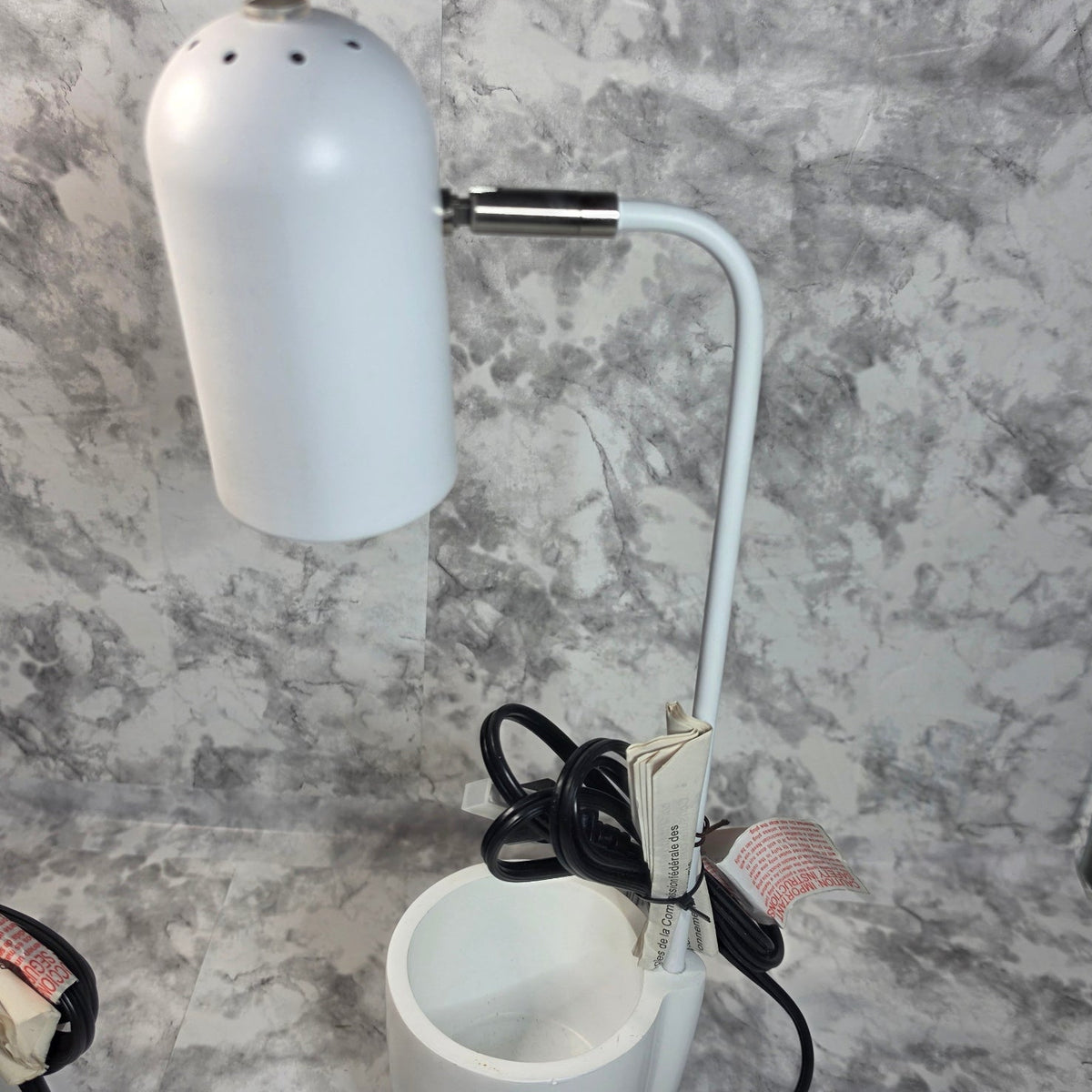 16-Inch LED Desk Lamp with AC Outlet - Black or White