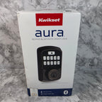 Actual stocked Kwikset Aura Bluetooth keypad smart lock in Venetian Bronze, new in box