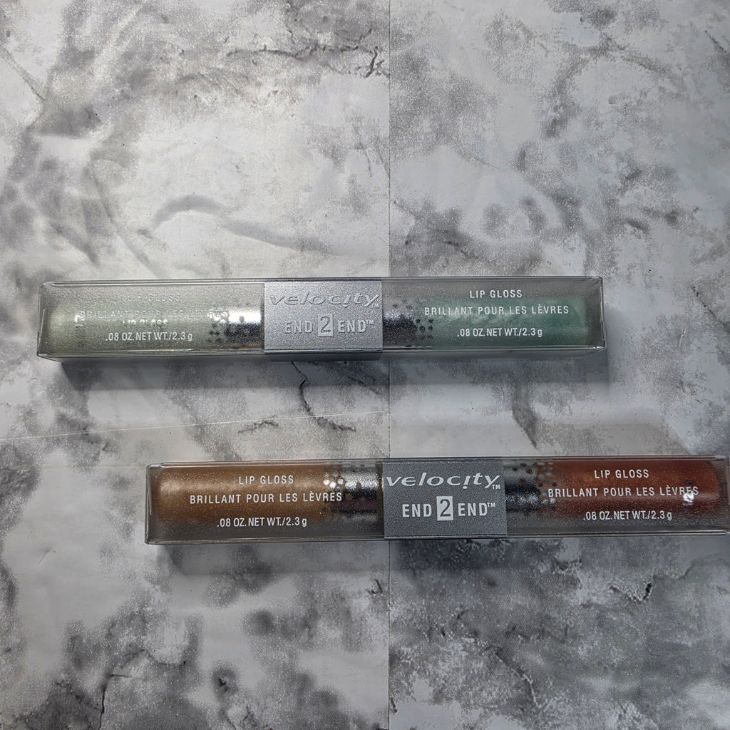 Actual stocked Mary Kay Velocity End 2 End Lip Gloss in Blue Blazes and Melon Rush