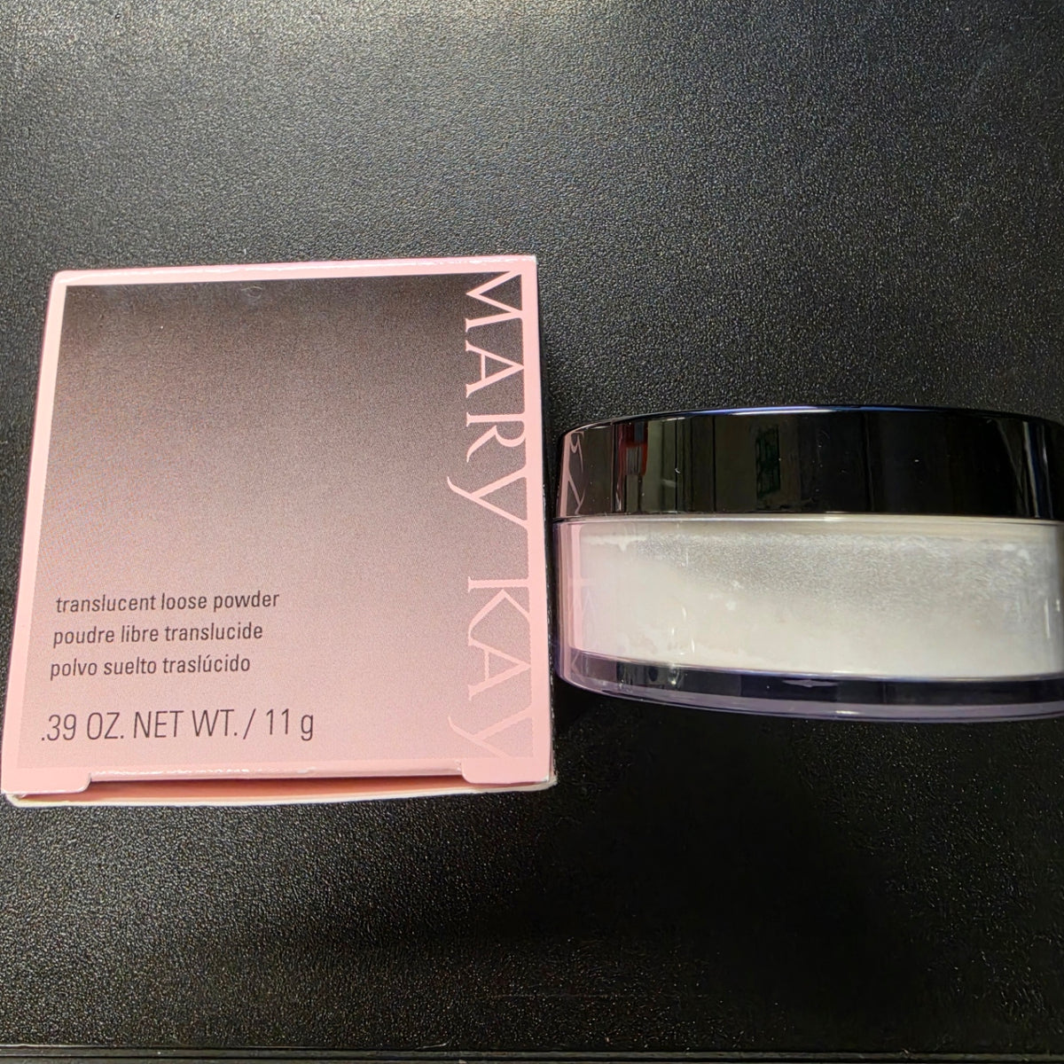 Mary Kay Translucent Loose Powder jar and retail box
