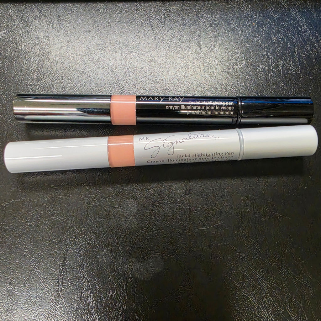 Actual stocked Mary Kay Facial Highlighting Pens in Black and MK Signature Silver