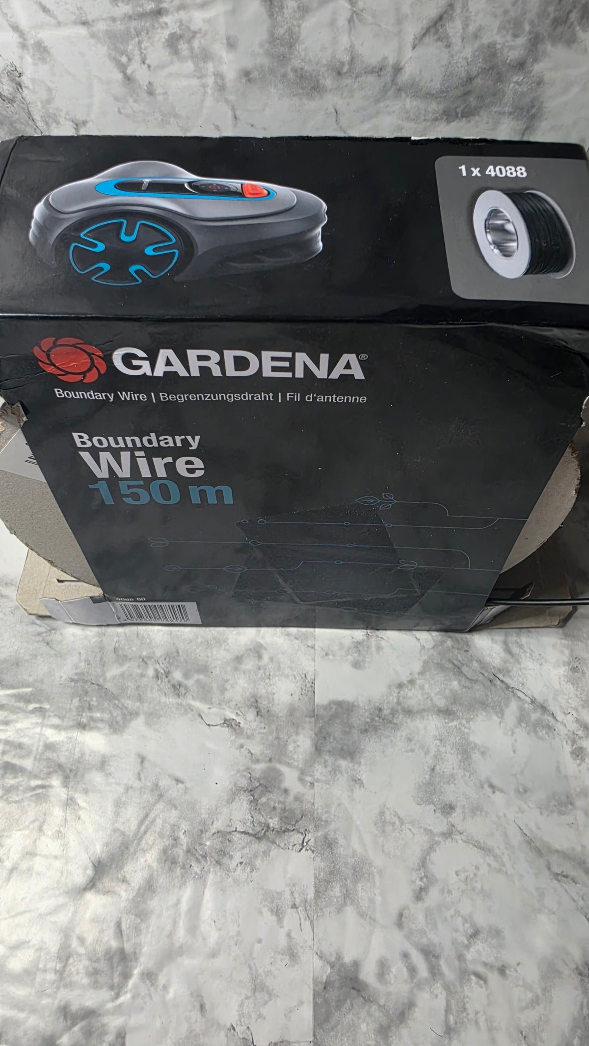 Actual stocked GARDENA Robotic Lawn Mower Boundary Wire 150 m 4088-60 retail box