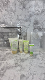 Actual stocked Mary Kay Satin Hands Travel Set with bonus Satin Lips Scrub and clear tote