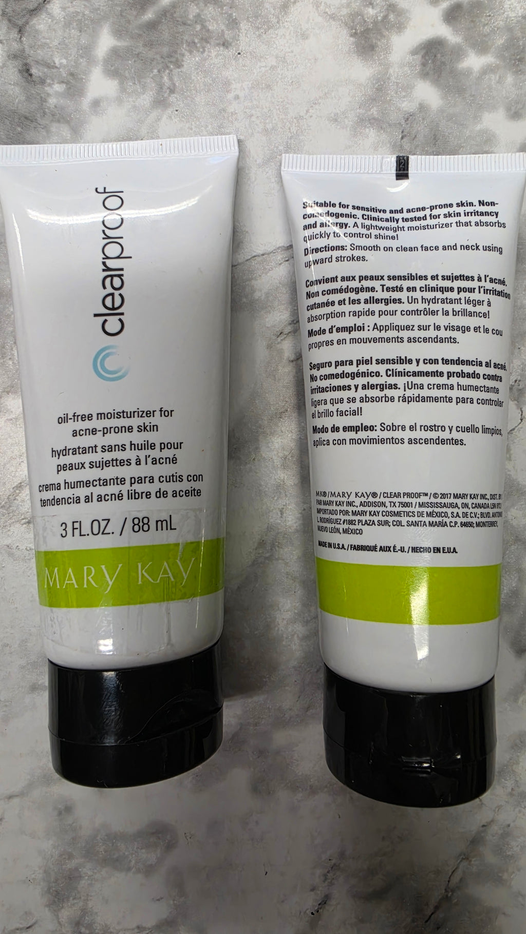 Actual stocked Mary Kay Clear Proof Oil-Free Moisturizer 3 fl. oz. / 88 mL sealed tubes