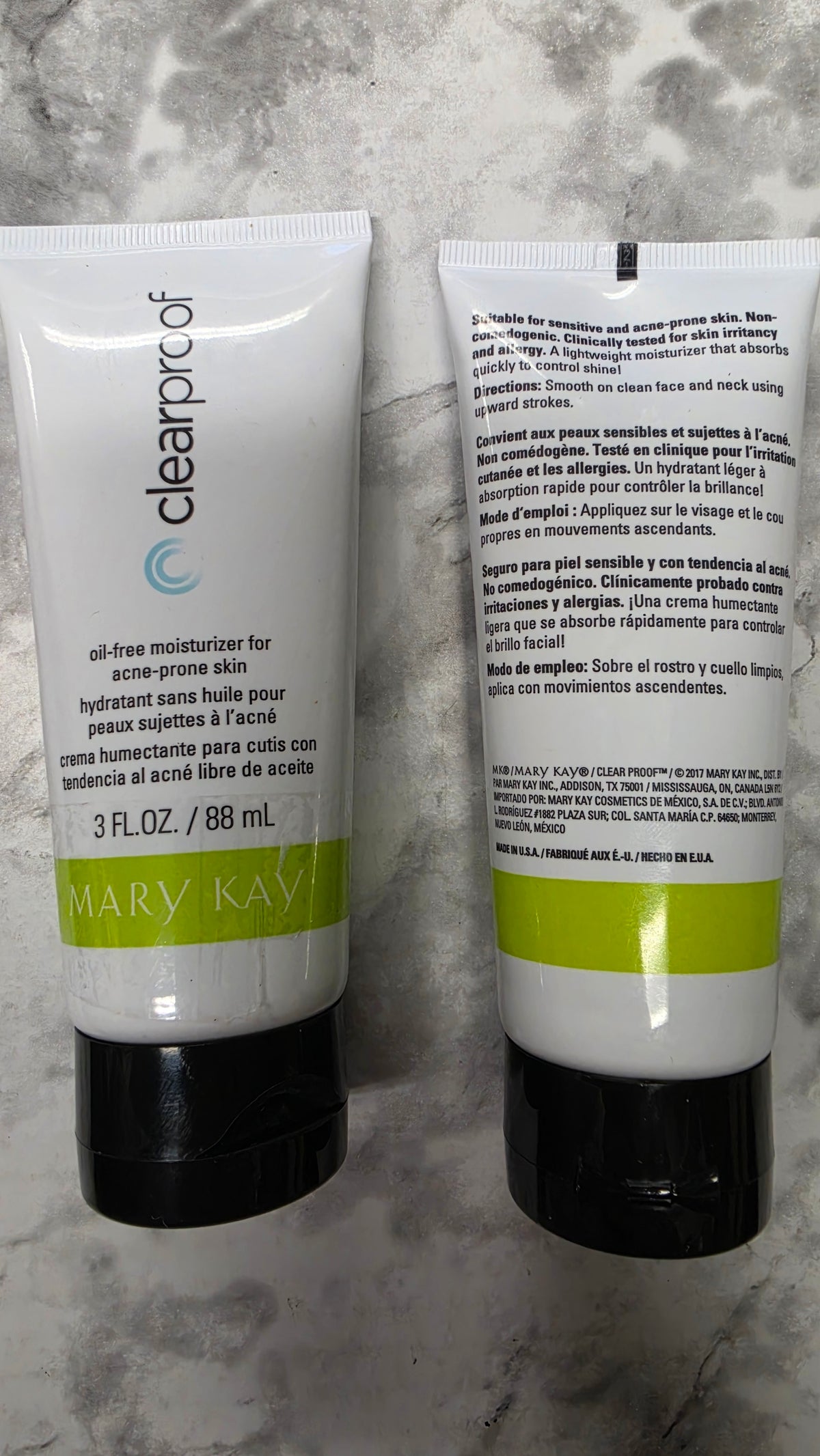 Actual stocked Mary Kay Clear Proof Oil-Free Moisturizer 3 fl. oz. / 88 mL sealed tubes
