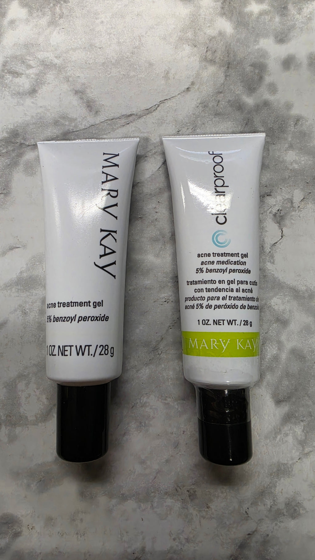 Actual stocked Mary Kay Acne Treatment Gel 5% Benzoyl Peroxide 1 oz tubes sealed