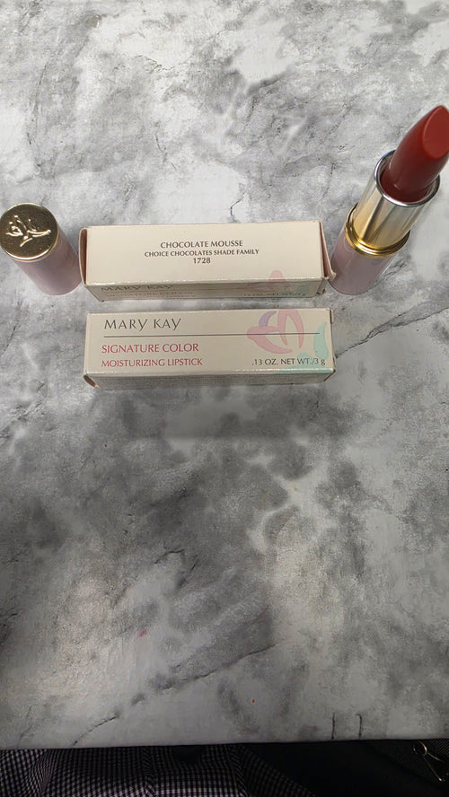 Actual stocked Mary Kay Signature Color Moisturizing Lipstick tubes and boxes