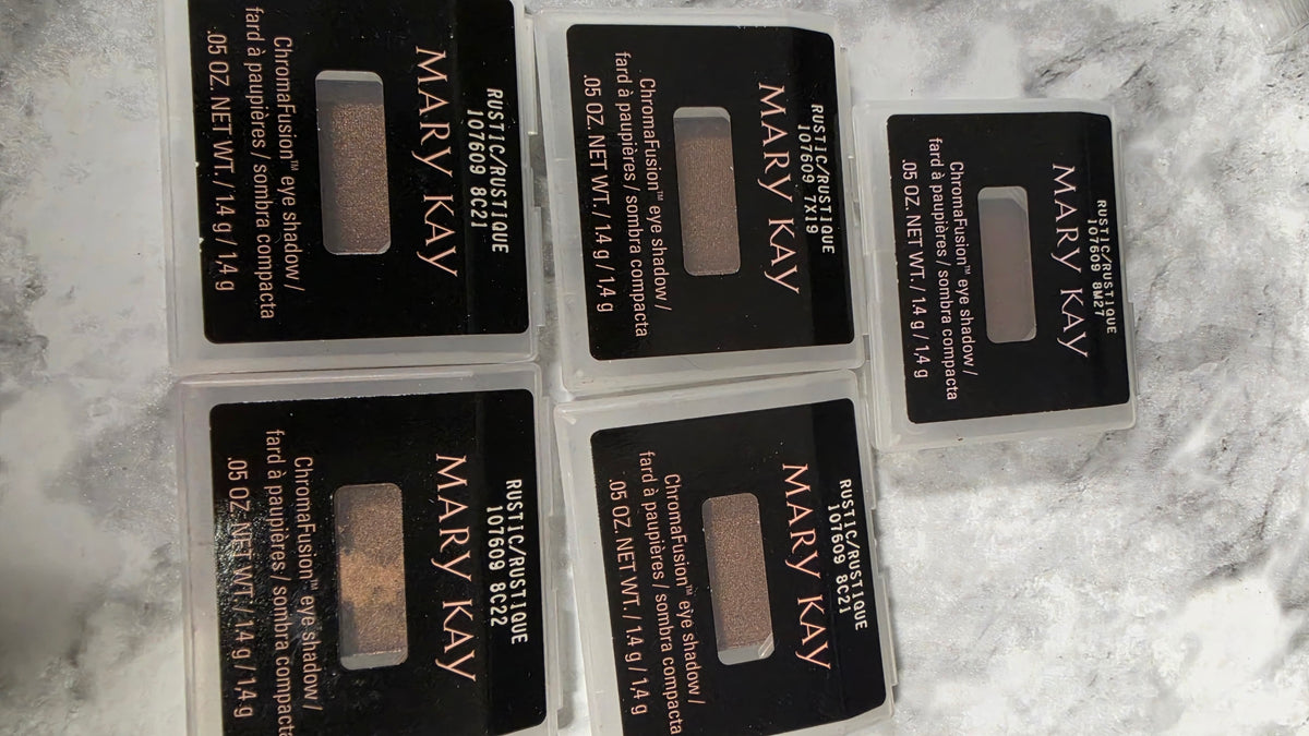 Mary Kay ChromaFusion Rustic 107609 1.4 g refill packaging photographed from the front