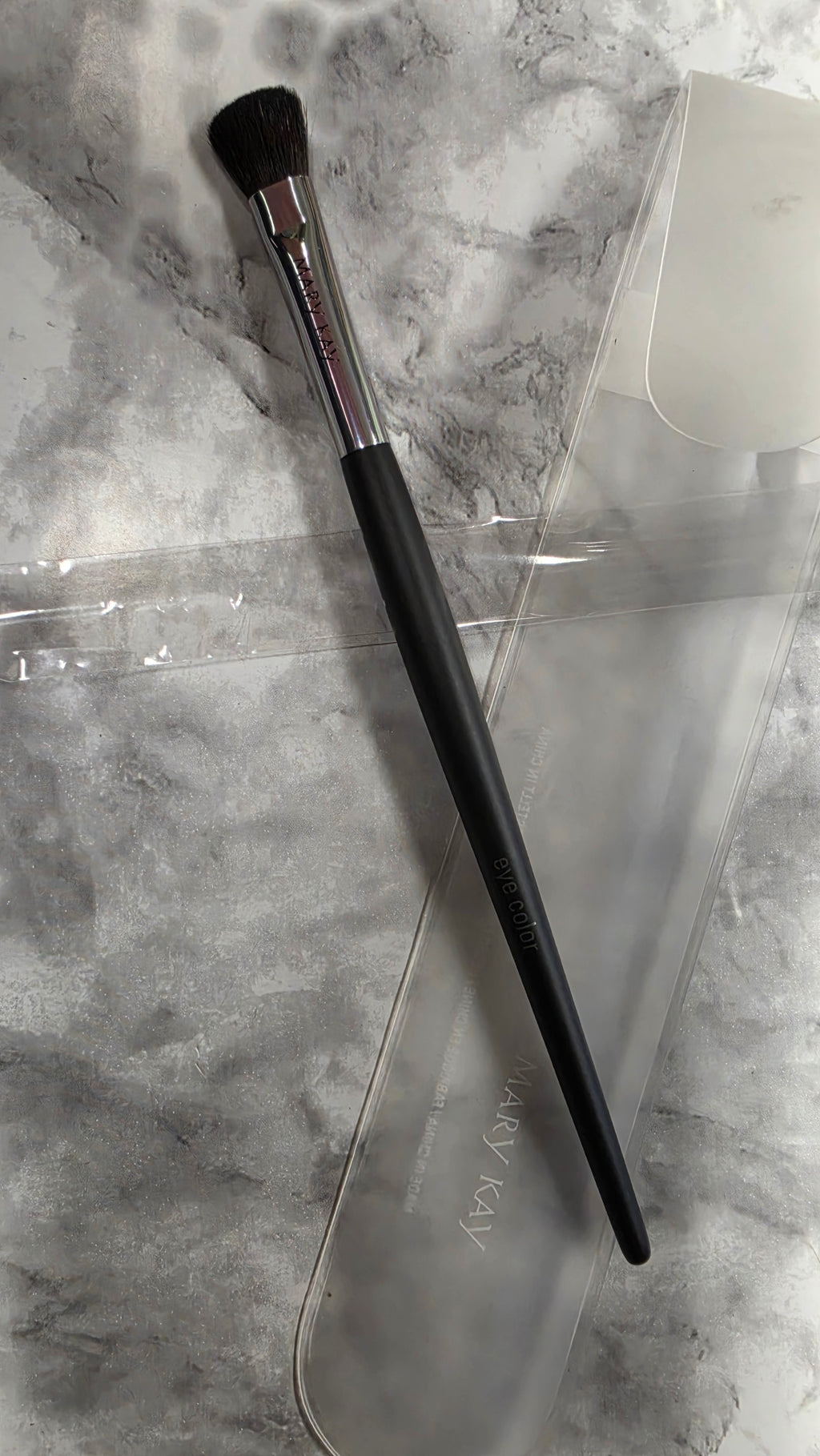 Actual stocked Mary Kay Eye Shadow Makeup Brush with protective clear travel sleeve