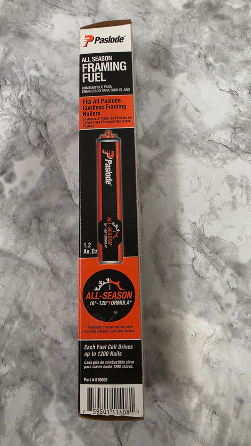 Actual stocked Paslode All Season Framing Fuel 1.2 oz cell in original retail box