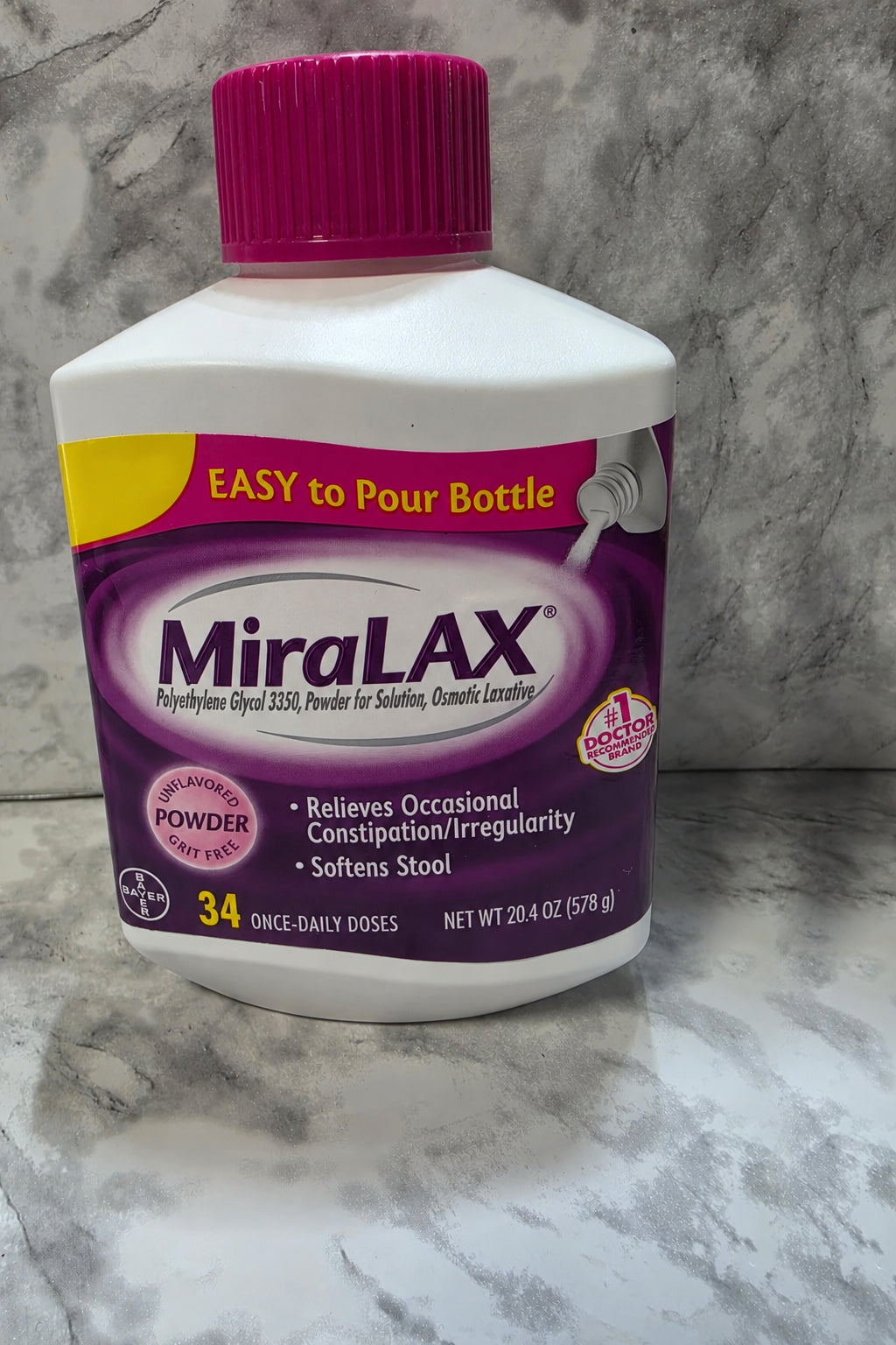 MiraLAX Laxative Powder - 20.4 oz. (34 Once-Daily Doses)