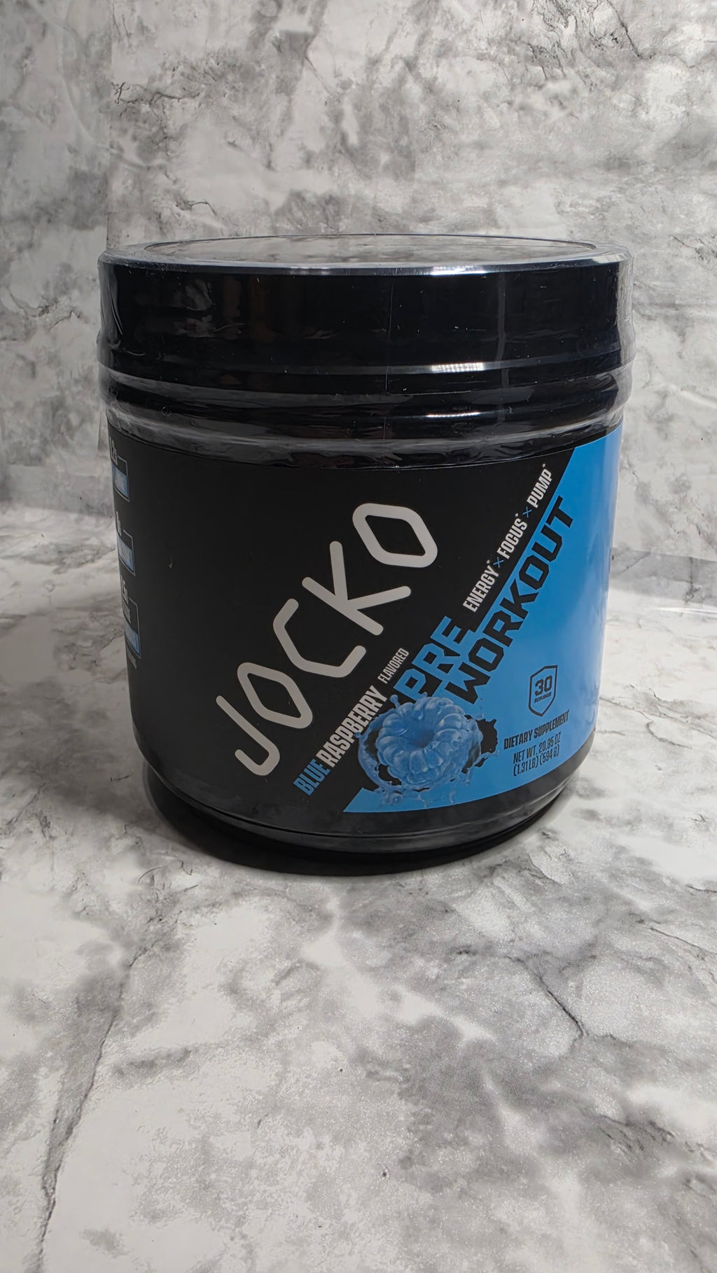 Jocko Fuel Pre-Workout Blue Raspberry, 30 Servings, 20.95 oz / 594 g