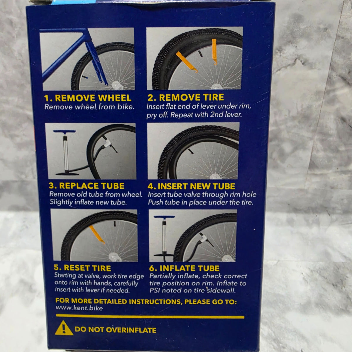 Actual Goodyear tube packaging installation instructions