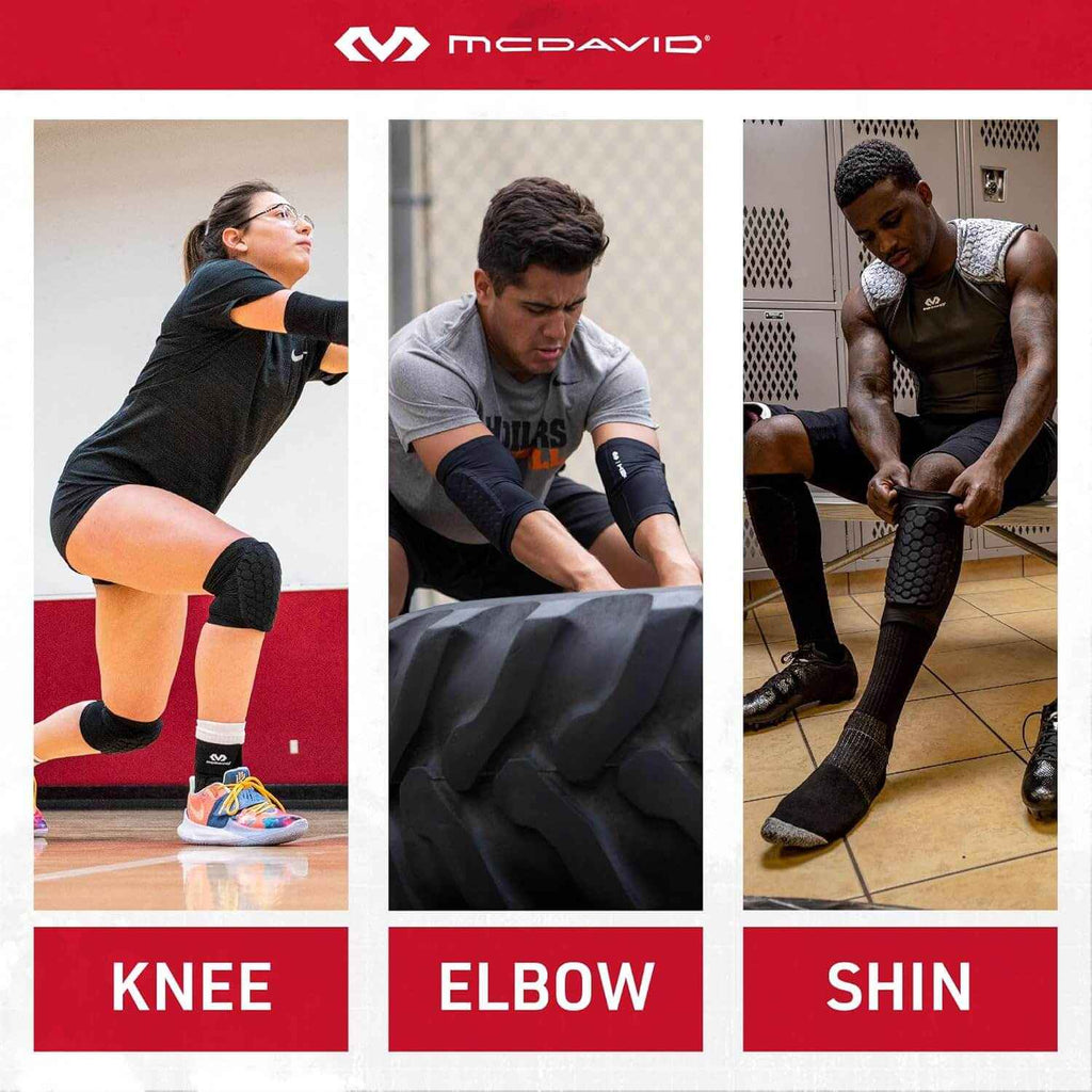 McDavid HEX Knee/Elbow/Shin Pads - Sports Protection Gear