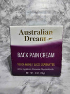 Australian Dream Back Pain Cream — 4 oz Topical Analgesic