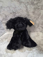 Animal Adventure Black Puppy Plush Toy w/ Adoption Certificate