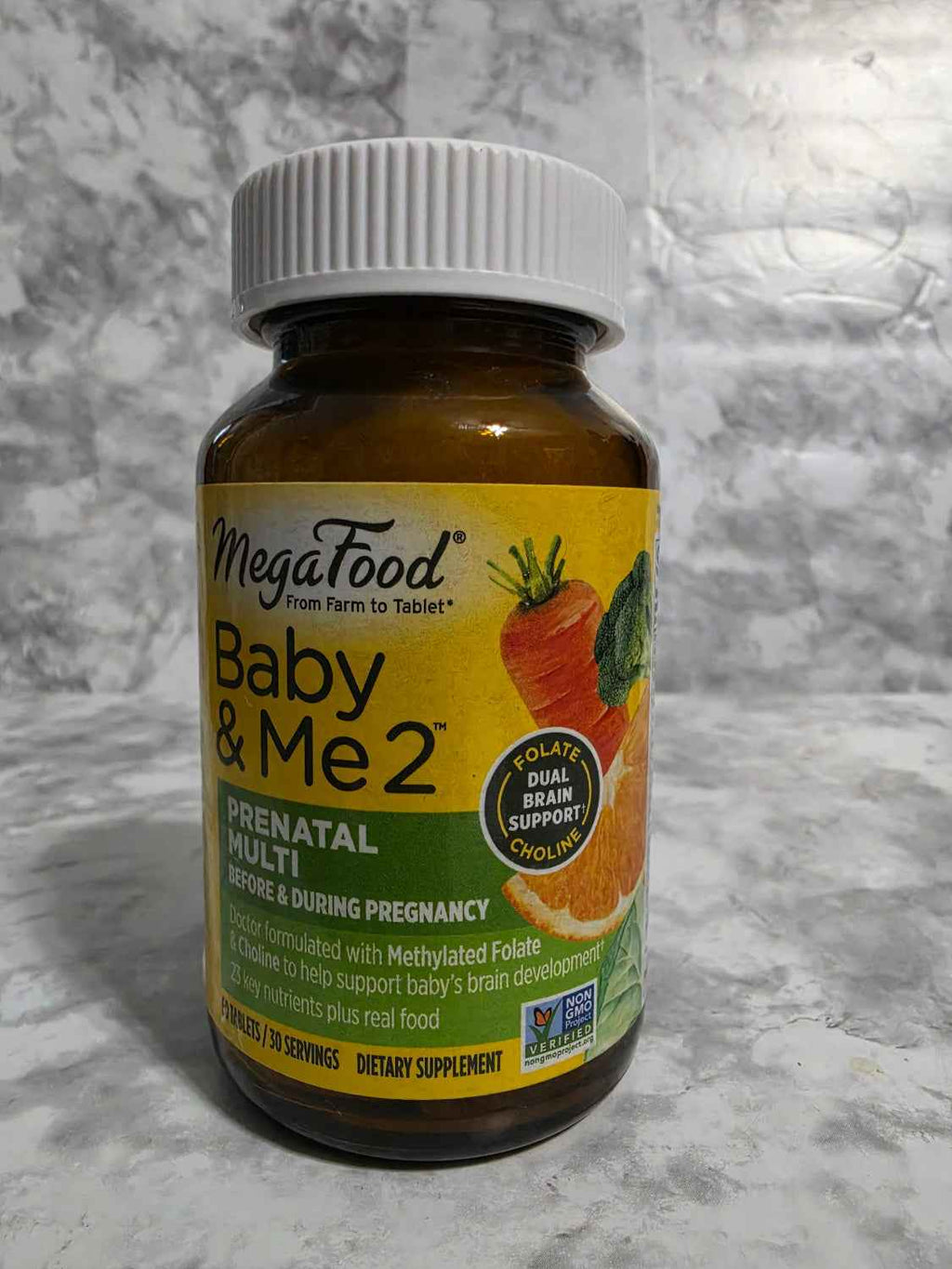 MegaFood Baby & Me 2 Prenatal Multi, 60 Tablets
