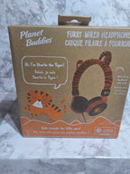 Planet Buddies Charlie the Tiger Furry Wired Kids Headphones